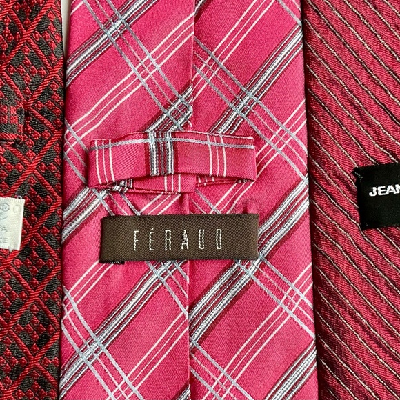 3 French designers ( FERAUD, Canova, Scherre silk ties made in 🇫🇷 & 🇮🇹 - Picture 2 of 7